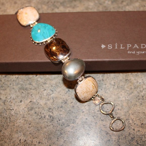 Silpada Multistone & Sterling Bracelet, B1934 - Picture 2 of 4